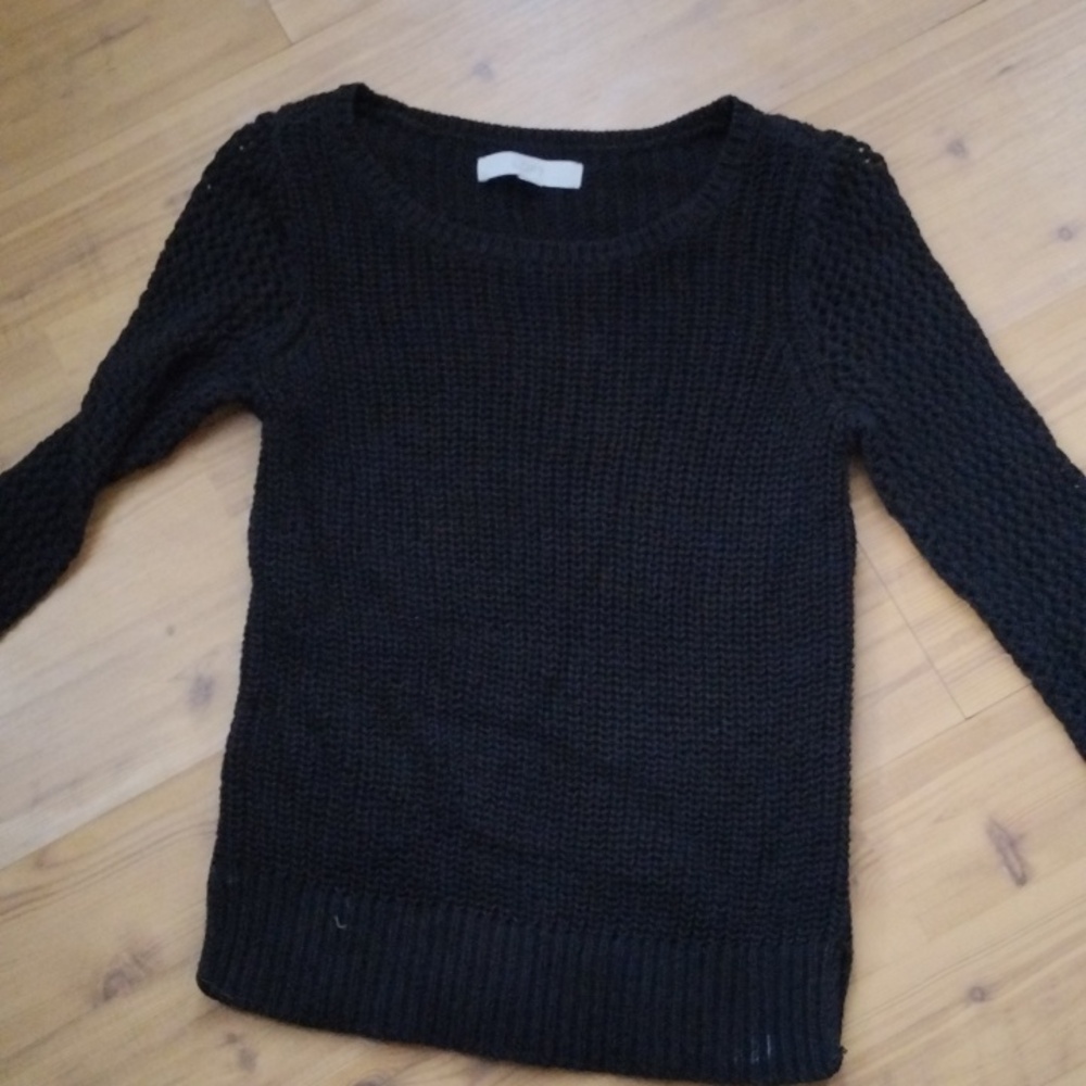 Small LOFT Black Crew Neck Sweater